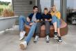 Family2 kétszemélyes babzsák kanapé, Puma puha bútorszövet levehető huzattal, rozsda-narancs (9.)