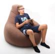 Gamer2 nagy gamer babzsák, Puma puha bútorszövet huzattal, fekete-piros (12.)