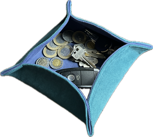 Textil tároló tálka, kínáló tálka 14x14 cm